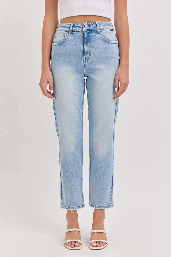 High Rise Crop Straight